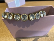 Jon Richard Crystal And Gold Colour Stretch Bracelet