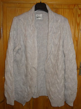 BRORA 100% CASHMERE CHUNKY KNIT CARDIGAN SIZE S/M