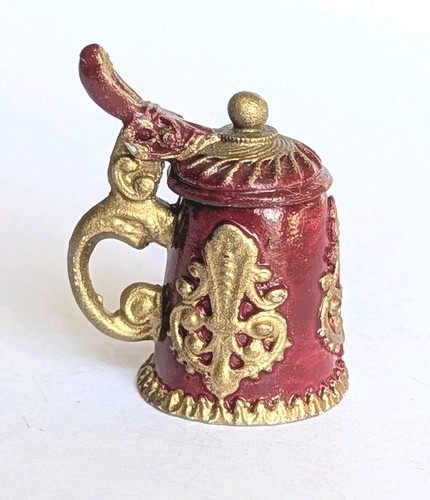 Gish cold painted red thimble - cold,