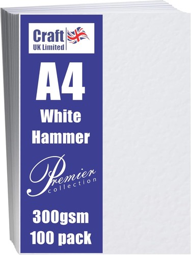 Hammered card white pack - a4, white,