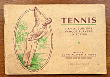 Tennis cigarette card - cigarette, album