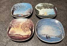 ARABIA FINLAND  Old-Time Seasons - ANITA RANTANEN SIEWERS. Set of 4 wall plates