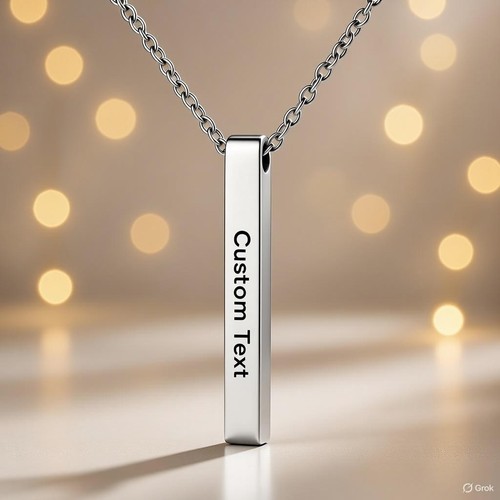 Personalised name bar necklace - personalised,