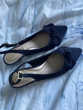 Van Dal Blue Suede Sling Back