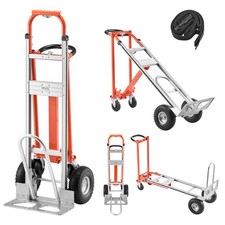 VEVOR 4 in 1 Hand Truck 1000 lbs Aluminum Alloy Convertible Hand Truck Dolly