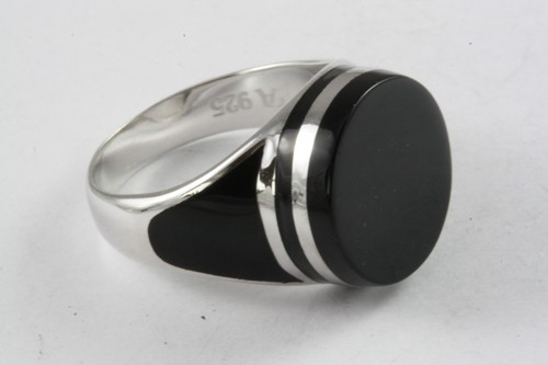 Men ring onyx signet - onyx,
