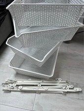 IKEA PAX System Wardrobe Interior Organiser KOMPLEMENT White Mesh Basket Draw