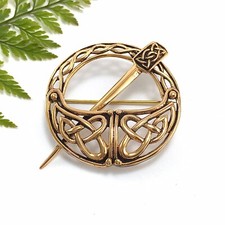 Large Irish Tara Brooch Gold
