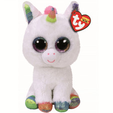 OFFICIAL TY BEANIE BOO BABIES PIXIE UNICORN PLUSH SOFT TOY NEW WITH TAGS
