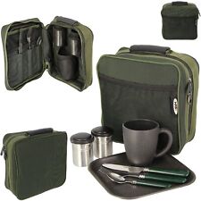 NGT Carp Coarse Fishing Cutlery Cup Plate Set In Case Solo Session Kit (222)