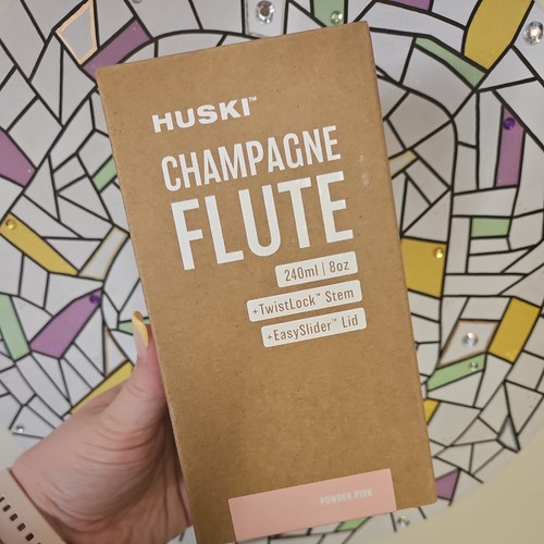 Huski pink champagne flute - pink,
