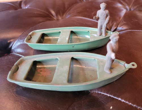 Vintage stamped metal dinghy - vintage,