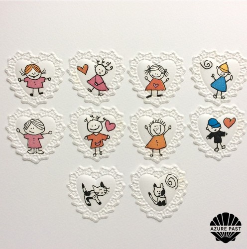 Embossed die cuts - 10,