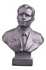 Russian Soviet Astronaut Cosmonaut Yuri Gagarin Stone Bust Statue 11 cm