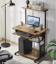Compact Computer Desk Rustic