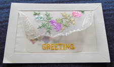 WWI Silk Postcard :   1915