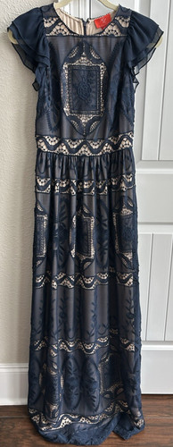Monique lhuillier navy lace - lhuillier,