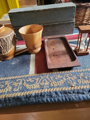 Treen wooden items - wooden,