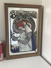 Vintage Bitter Oriental Picture Mirror Art Nouveau Lady Mucha Style Advertising