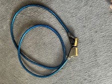 QED SQART Duel Screen Silver AV Cable Scart Lead 1m