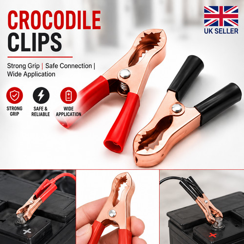 Crocodile clips alligator - 4x,
