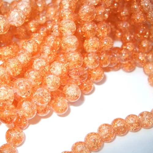 100 8mm round - 8mm, crackle