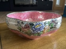 A Maling Pottery Bowl ( Peony Rose ) Pattern 1949-63 Era VGC