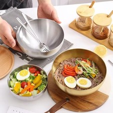 304 Stainless Steel Soup Rice Noodle Bowl Food Container  Kitchen Tableware