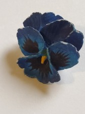 Vintage Blue And Black Pansy