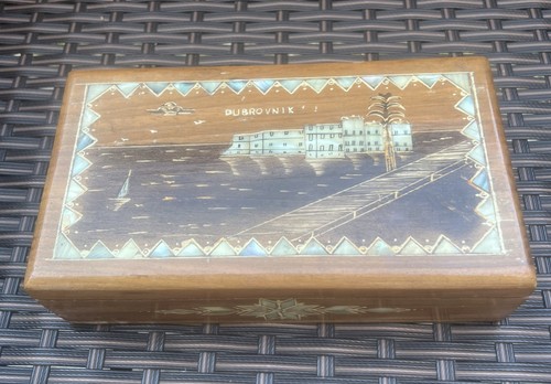 Vintage wooden marquetry - , box