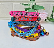 XXS DOG COLLAR CAMO PUPPY ADJUSTABLE CHIHUAHUA XS-S TEACUP TINY cat collar bell