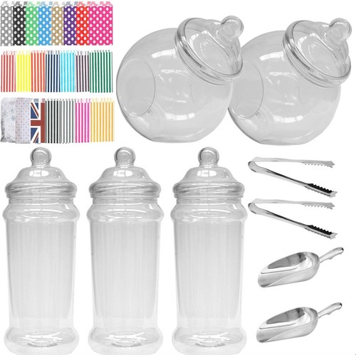 Plastic sweet jars large 2 - 5,