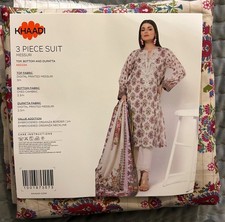Khaadi Unstitched 3-Piece Lawn Suit  With Organza Embroidered Patches
