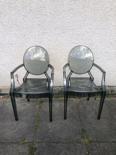 Pair ghost chairs - pair, plastic