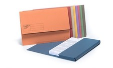 Exacompta Guildhall Document Wallets, 285gsm, Foolscap - Assorted Colours- 49x