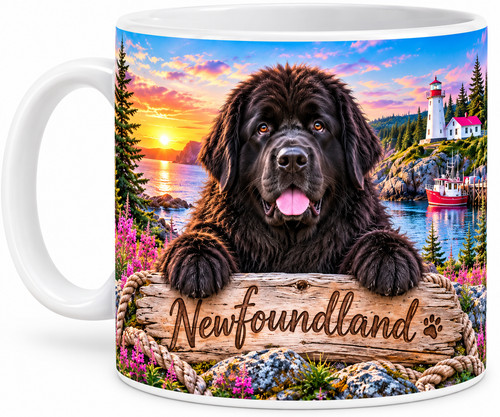 Newfoundland dog mug gift - mug,