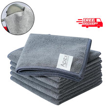 Grey Microfibre Cloths Drying Car Cleaning Cloths Lint-Free & High Absorption