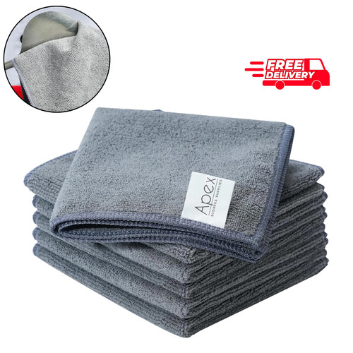 Grey microfibre cloths drying - grey,