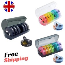 7 Day Weekly Medicine Case Pill Box Organizer Container Dispenser Tablet Storage