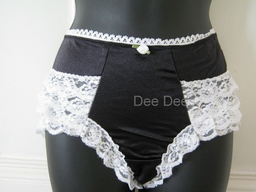 Black white maid frilly - black,