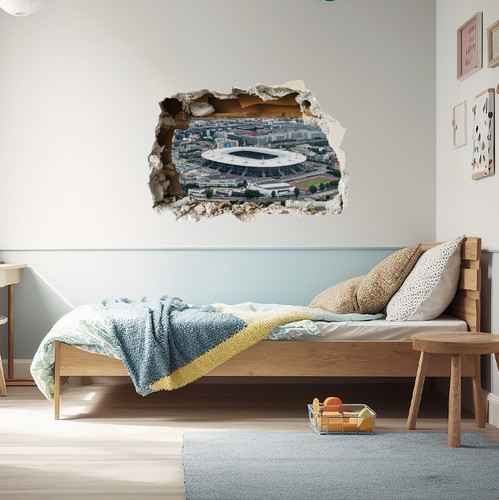 Smashed wall stade - 3d,