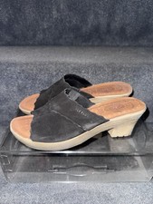 New Fly Flot Ladies Shoes/Sandals Navy Blue Leather Sz 40 G UK 7 slip on BNWOT