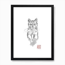 Cat In Tree Watch Art Print