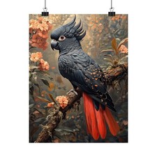 Red Tailed Black Cockatoo Bird