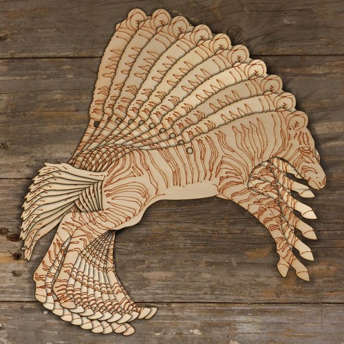 10x wooden zebra foal - wooden,