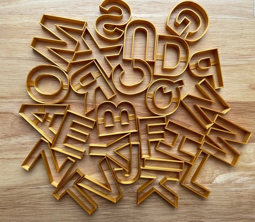 Cookie fondant cutters letters - cookie,