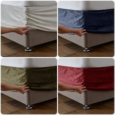 Catherine Lansfield Kingsley Matt Velvet Divan Base Wrap Elasticated 4 Colours
