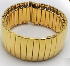 Slight 2nd Gold Expanding Stainless Steel Watch Strap Expand Stretch Var Size W5