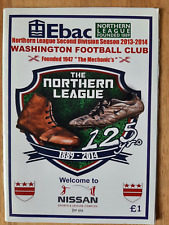 Washington v Jarrow Roofing BCA. 17th September 2013. Northern League. Mint Cond