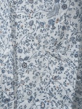 Pair Vintage Curtains Blue